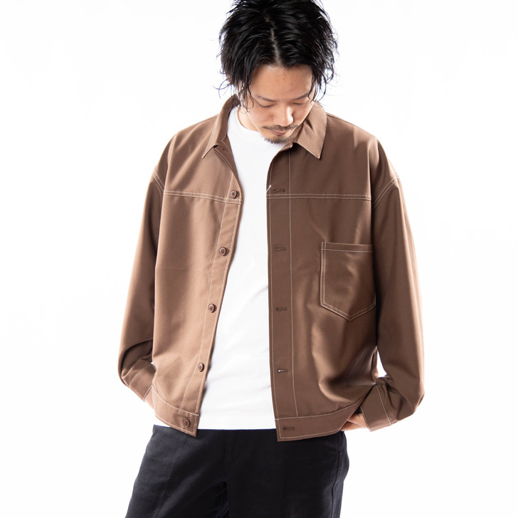 2020新作 長袖シャツ メンズ ストレッチ ビッグシルエット シャツ