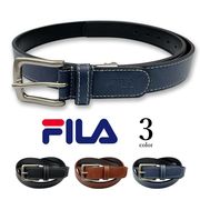 【全3色】FILA フィラ ロゴ型押し レザーベルト ビジネス ベルト タイト 2.8cm