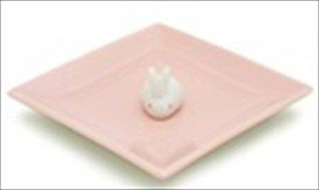 陶器香皿＆ウサギ香立（ピンク）