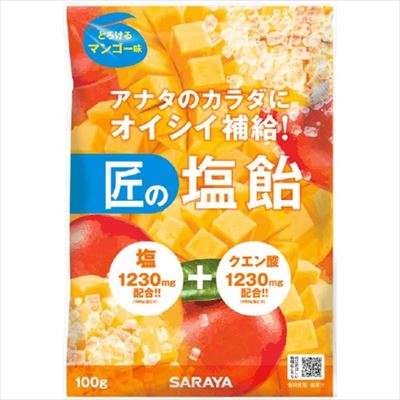 【販売終了】匠の塩飴 マンゴー味 100g 【 サラヤ 】 【 菓子 】