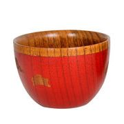 木製　赤内スリ　ボール椀