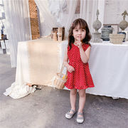 新作 ワンピース 韓国子供服 キッズ 女の子 ドレス 可愛い 結婚式 円柄
