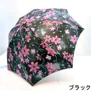 【日本製】【長傘】【晴雨兼用】絹ジャガード生地使用ロウケツ加工スライド式手開き傘