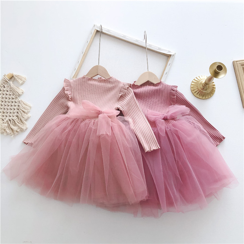 全2色 子供 ネットスカート丈ワンピース フリル肩 長袖 女の子 キッズ 子供服 アパレル ゼットジー 株式会社 問屋 仕入れ 卸 卸売の専門 仕入れならnetsea