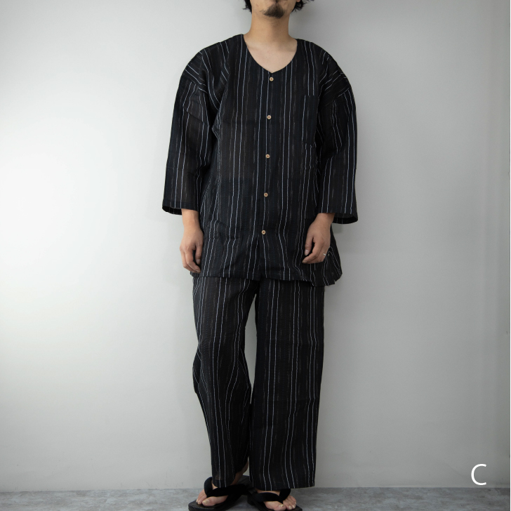パジャマ メンズ 大きいサイズ 上下セット しじら織り 部屋着 寝間着 ギフト 父の日 3l 4l 5l アパレル 佐藤正 株式会社 問屋 仕入れ 卸 卸売の専門 仕入れならnetsea