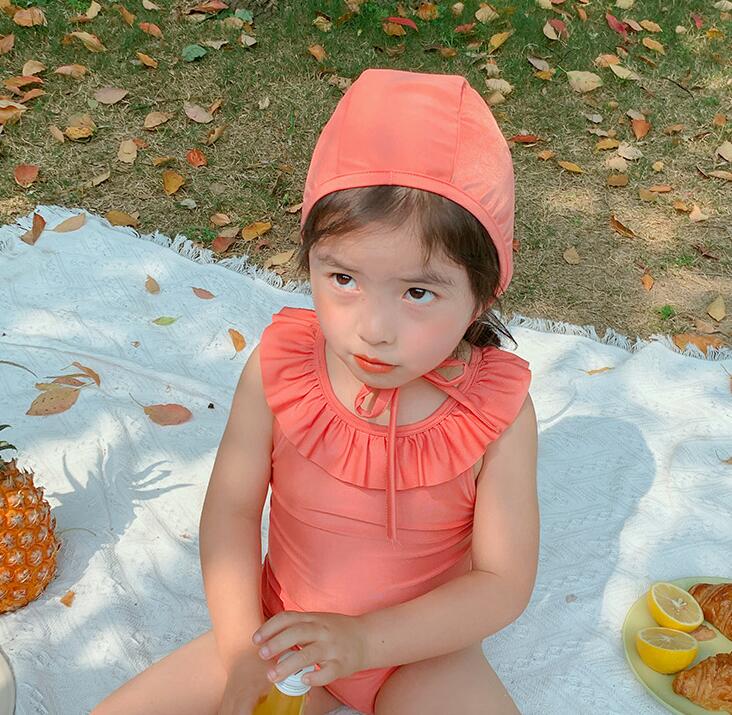 子供 水着 女の子 キッズ ワンピース水着 帽子付き 子供水着 キッズ水着 女の子水着 2点セット アパレル 香山 株式会社 問屋 仕入れ 卸 卸売の専門 仕入れならnetsea