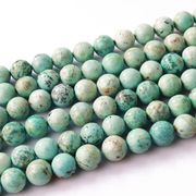 連　天然ターコイズ　トルコ石　ペルー産　丸　ラウンド　スフィア　10mm　緑　グリーン　12月誕生石