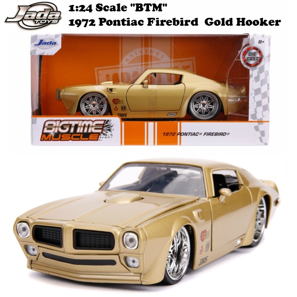 JADATOYS 1/24 BTM 1972 Pontiac Firebird Gold Hooker ミニカー
