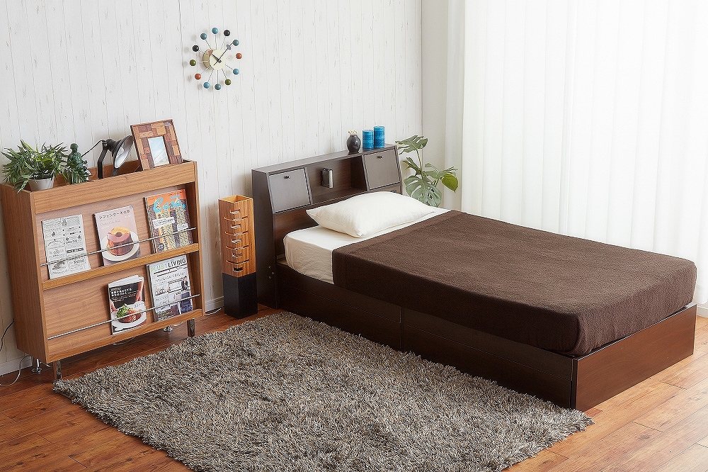 【シングル】 Alloys(アロイス)引出し付ベッド　フレームのみ　ナチュラル シングル】 Alloys(アロイス)引出し付ベッド【フレームのみ