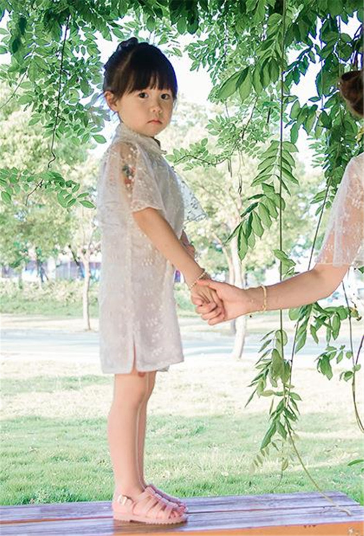 絶賛の衣装 韓国ファッション 親子 子供服 大人気 アーティスティック  フライングスリーブ ワンビース