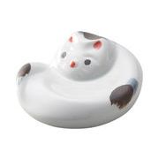 【新登場！安心の日本製！シンプルで落ち着いたデザイン！陶器の箸置】陶器箸置　猫グレー