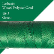 ワックスコード LINHASITA社製 グリーン/太さ0.75mm 長さ約210m/ ロウ引き紐 #1045
