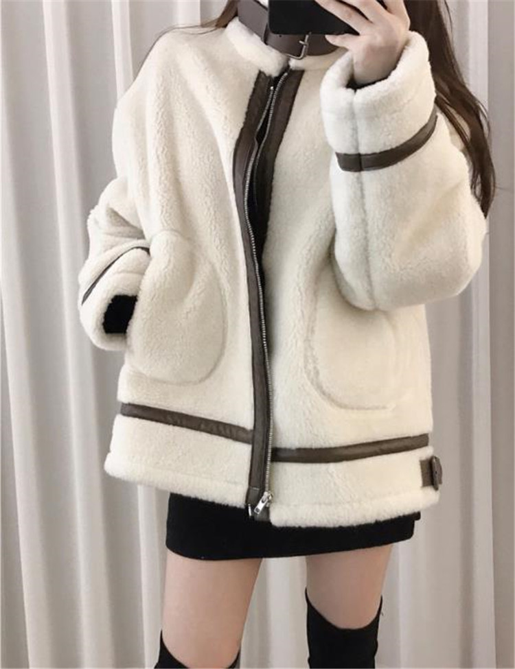 秋新作早割特価 韓国ファッション 緩い  綿の服 毛皮のオールインワン チェスターコート 冬