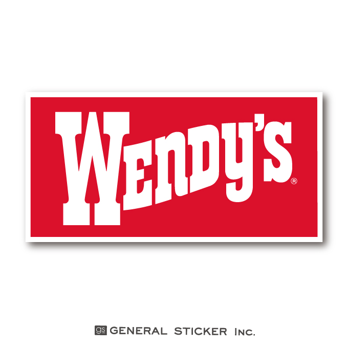 ウェンディーズ ステッカー Mサイズ ロゴ 赤 ウェンディーちゃん WENDY'S ライセンス商品 WEN004 2020新作