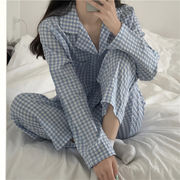 【当店のおすすめ】韓国ファッション 長袖 トップス ワイドパンツ 秋 カップル パジャマ ロングパンツ
