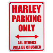 プラスティック サイン ボード  HARLEY PARKING ONLY 【ハーレー駐車場】