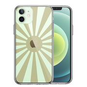 iPhone12 側面ソフト 背面ハード ハイブリッド クリア ケース 旭日旗 太陽 日本