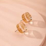 金箔円形ピアス