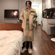おしゃれマスターの着こなし 韓国ファッション  子羊の毛 毛皮の襟 綿服 暖かい スリム 快適である