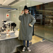 韓国ファッション レトロ ラージポケットツーリング 子羊の毛 コットン服 中・長セクション 厚手 暖かい