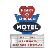 KST：EMBOSS METAL SIGN HEART CHICAGO