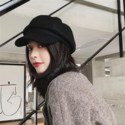 韓国ファッション 新品 秋 冬 ペインターハット ベレー帽 トレンド イギリス風 カジュアル 気質 レトロ