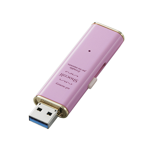 エレコム USBメモリー/USB3.0対応/スライド式/64GB/ストロベリーピンク MF