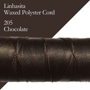ワックスコード LINHASITA社製 チョコレート/太さ1.0mm 長さ約160m/ ロウ引き紐 #205