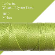 ワックスコード LINHASITA社製 メロン/太さ1.0mm 長さ約160m/ ロウ引き紐 #1019