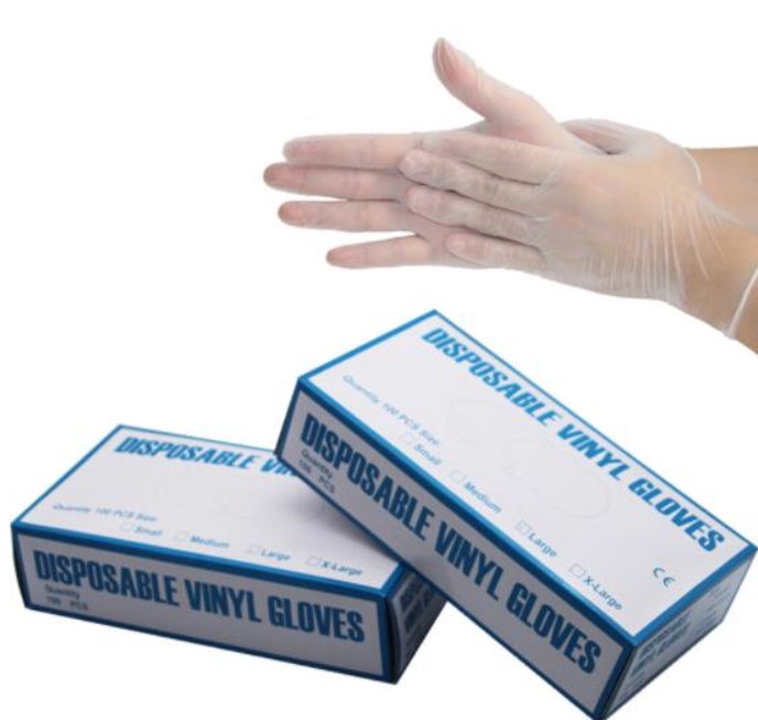 激安 使い捨て手袋 pvc 左右兼用 粉なし 極薄 品薄 100枚 箱入り 抗菌 料理 清掃 食品加工