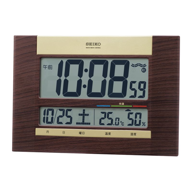 【1月下旬価格変更予定】セイコー 温・湿度表示付電波時計 SQ440B