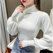 長袖 タートルネック トップ 2021年新作 韓国版 女性 気質 百掛け ニットトップス セーター