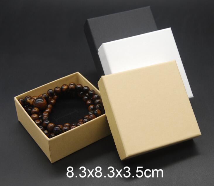 包装資材/ネックレス＆ブレスレットの紙箱/アクセサリーボックス/ハトロン紙ボックス/8.3x8.3x3.5cm