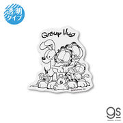 ガーフィールド 透明 キャラクターステッカー Group Hug ミニ アメリカ 猫 ねこ ネコ 雑貨 GF015 gs 公式