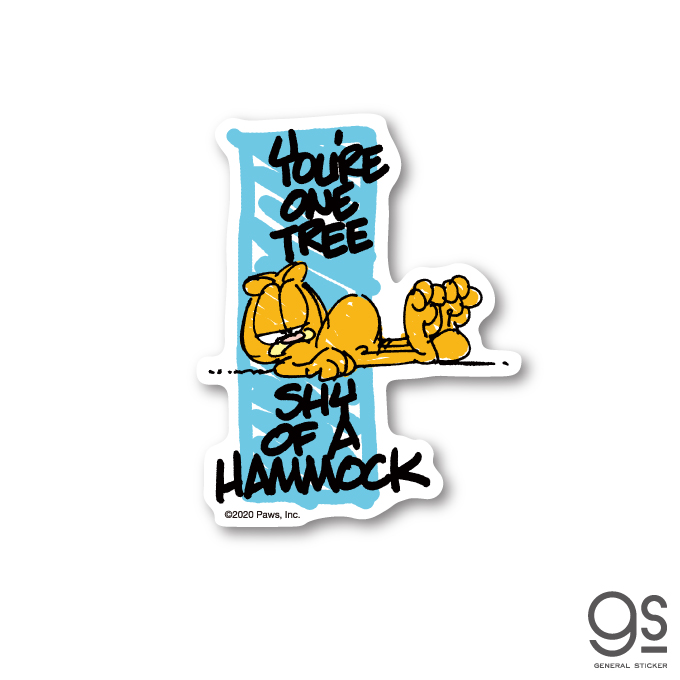 ガーフィールド キャラクターステッカー YOU'RE ONE TREE ミニ アメリカ 猫 ねこ ネコ 雑貨 GF013 gs 公式