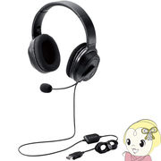 【テレワーク/オンライン学習推奨商品】 ELECOM エレコム 両耳オーバーヘッドタイプ USBヘッドセット H