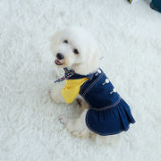 春秋 スカート 猫服 ファッション 小中型犬服 犬猫洋服 ペット用品 ドッグウェア 猫雑貨 デニム