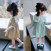 人気商品 女の子 スカート チェック柄 ワンピース ドレス 新作 子供服 3-8歳 韓国子供服 キッズ服