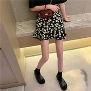 華やかな雰囲気を演出する フローラル フィッシュテールスカート 韓国版 レトロ 小さい新鮮な