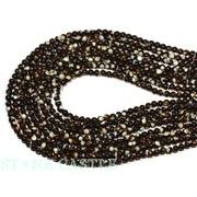 【丸ビーズ】マザーオブパール(ブラウン) 4mm