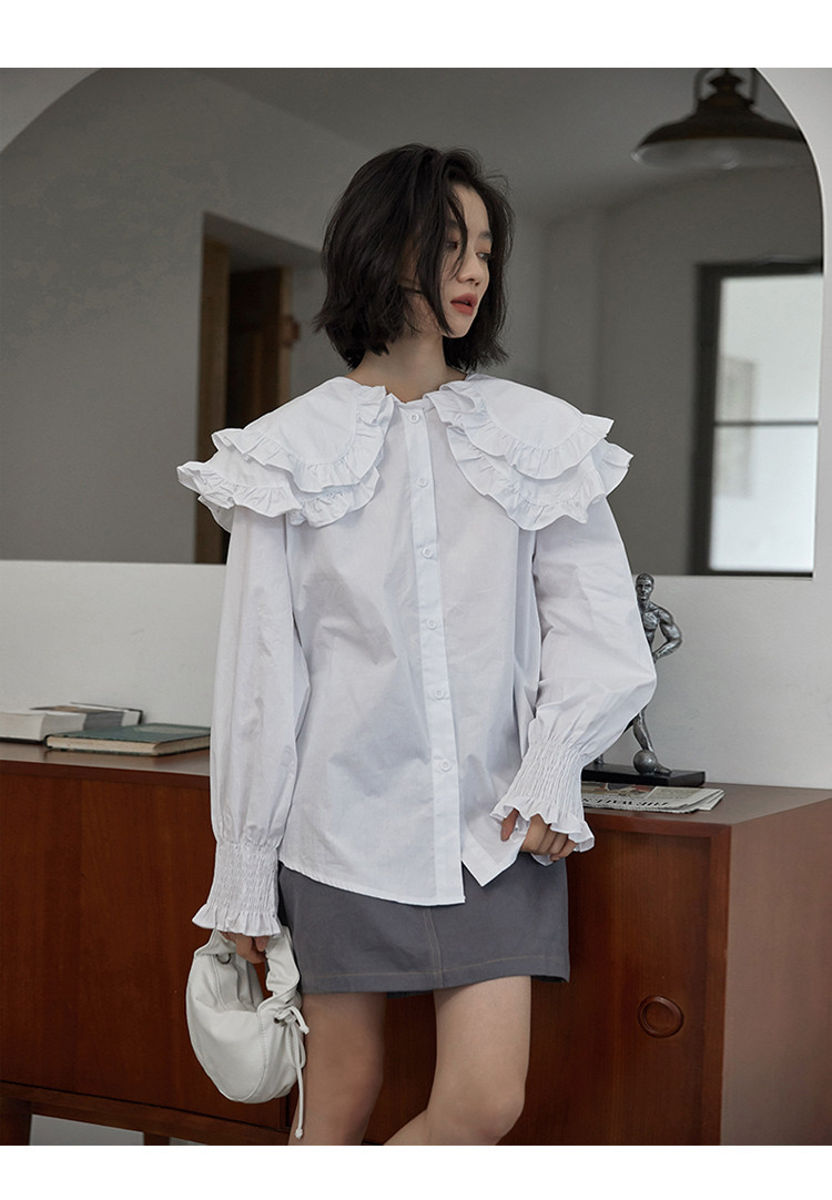【ファッション祭り特価中!!】 韓国ファッション トップス  フレンチスタイル レトロ 人形の襟