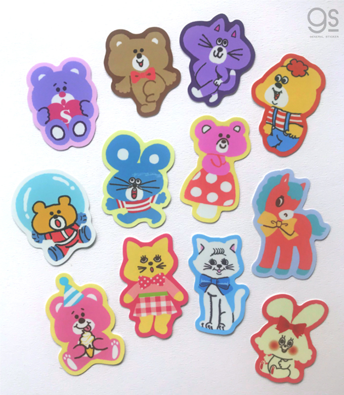 Swimmer クマ ソフトクリーム ミニステッカー キャラクター スイマー かわいい パステル レトロ Swm023 雑貨 株式会社 ゼネラル ステッカー 問屋 仕入れ 卸 卸売の専門 仕入れならnetsea