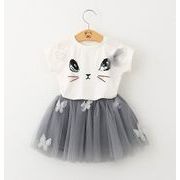 2021夏新作 韓国子供服 セットアップ 女の子 tシャツ　スカート 2点セット キッズ 赤ちゃん  ホワイト