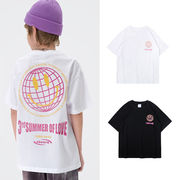 「100‐170号サイズ」全2色 男の子 プリント 半袖Tシャツ トップス ラウンドネック キッズ 子供服
