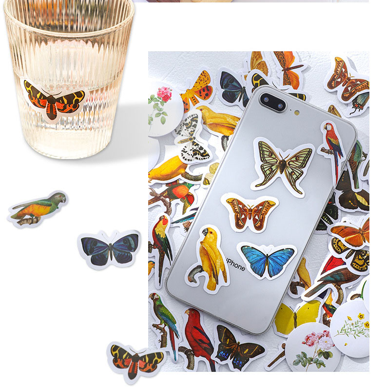 春新作 塩系文具 手帳素材 封口貼 シール貼紙 アンティーク 自然昆虫図鑑 蝶蜻蛉46枚入 雑貨 Btd Engi 株式会社 問屋 仕入れ 卸 卸売の専門 仕入れならnetsea