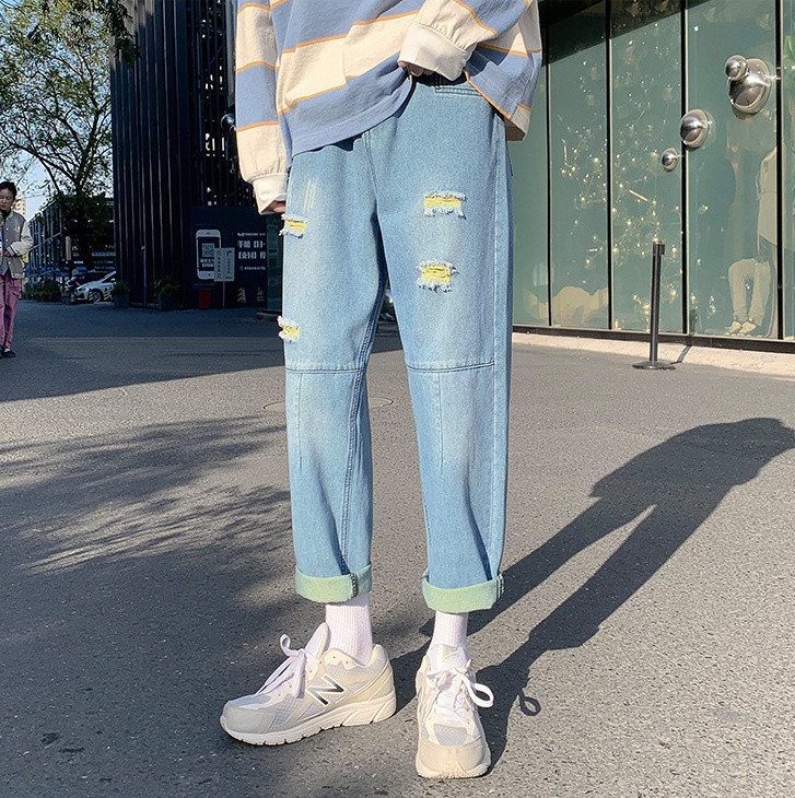 春夏 ズボン キャンパス ヴィンテージ加工 ゆったり ジーパン デニム 韓国ファッション メンズ ボトムス アパレル 香山 株式会社 問屋 仕入れ 卸 卸売の専門 仕入れならnetsea