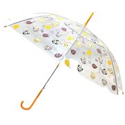 【和雑貨】【和土産】ビニール傘　ふくろう　黄色　水色　かさ　雨　雨がさ　ジャンプがさ　婦人　子供