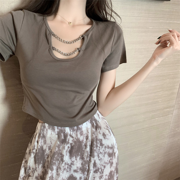 大人女子の普段着コーデに使え 韓国ファッション 半袖 ヤングスタイル Tシャツ ウエスタンスタイル