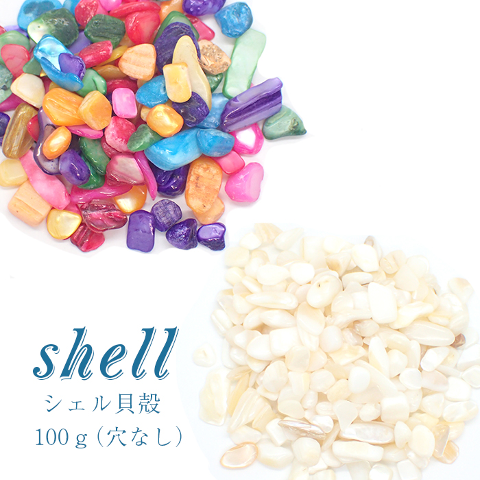 カラフルシェル シェル レアさざれ石 【39】 (穴なし) 【100g