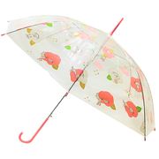 【和雑貨】【和土産】ビニール傘　うさぎ2色　赤　ピンク　かさ　雨　雨がさ　ジャンプがさ　婦人　子供
